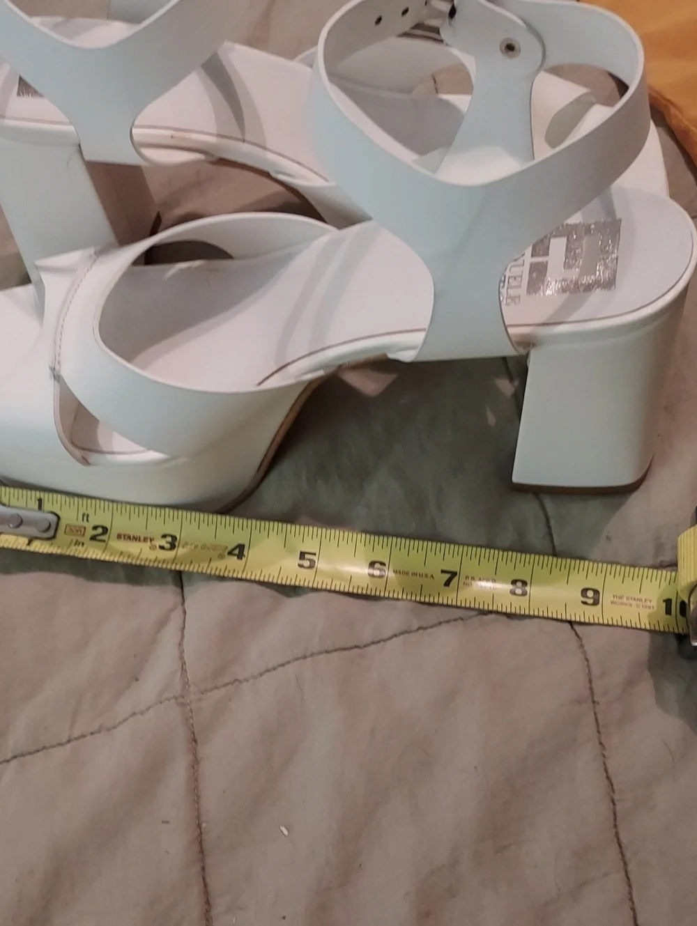 Emanuele Crasto White Platform Sandals Sz 8 Never Worn